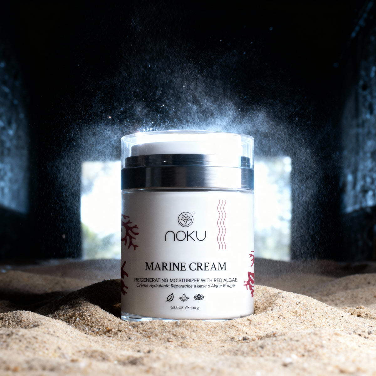 Marine Cream | Bigger 100ml Airless Jar – Ultra-Hydrating Anti-Aging Moisturizer with Red Algae, Vegan Collagen &amp; Argireline Peptides  – Vegan, Cruelty-Free, Award-Winning Formula